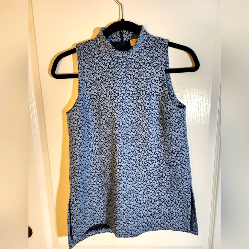 Michael Kors NWT Chambray Sleeveless Top Sz Small